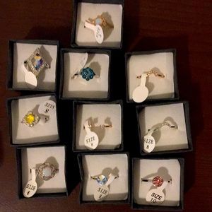Fragrant Jewels rings lot of 10 mostly size 8